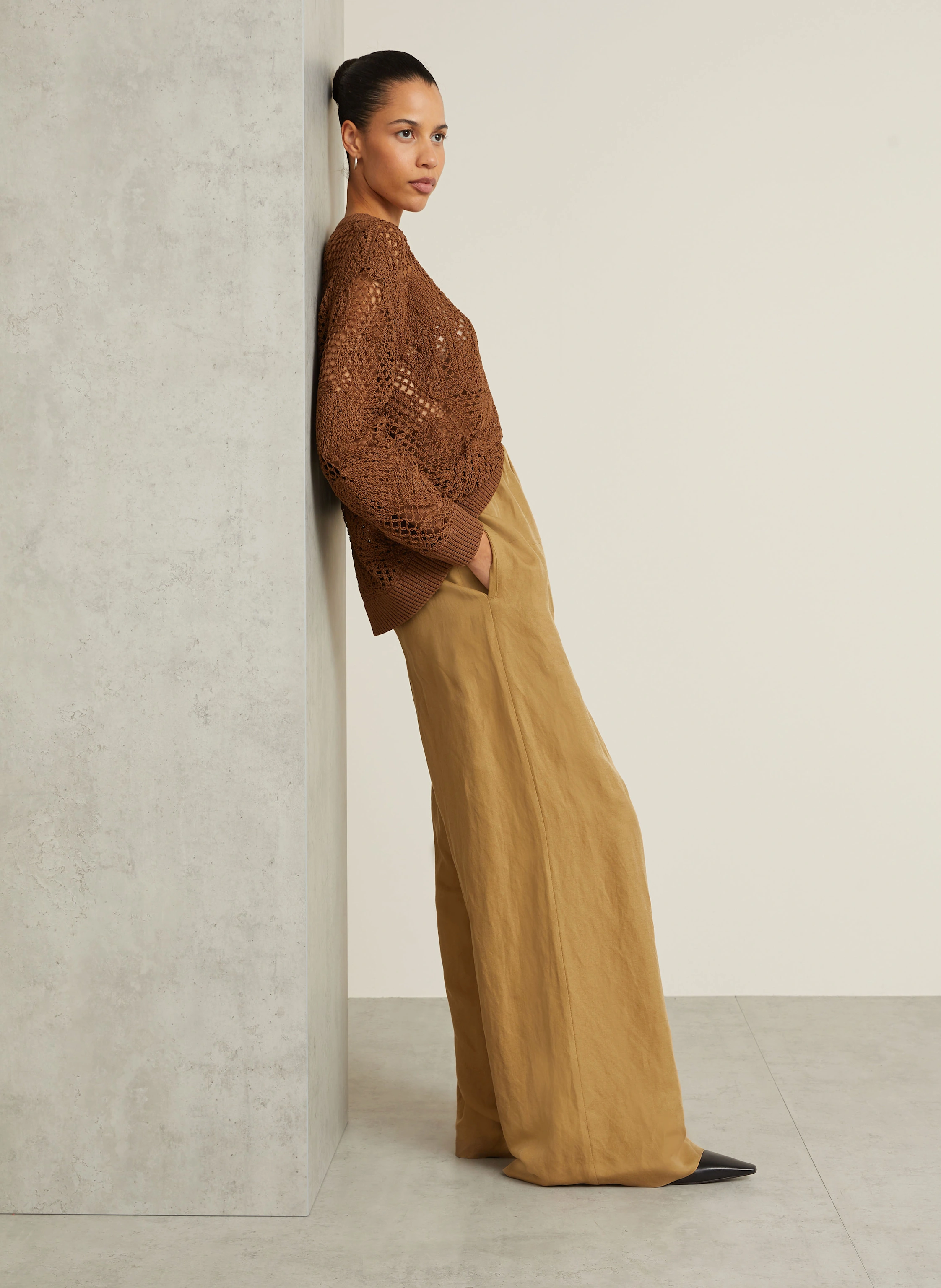 Max Mara Marlenehose ONORE mit Leinen und Seide