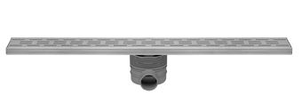 Easy Drain Multi douchegoot enkele plaat met zijuitloop 50mm 9.8x150cm RVS