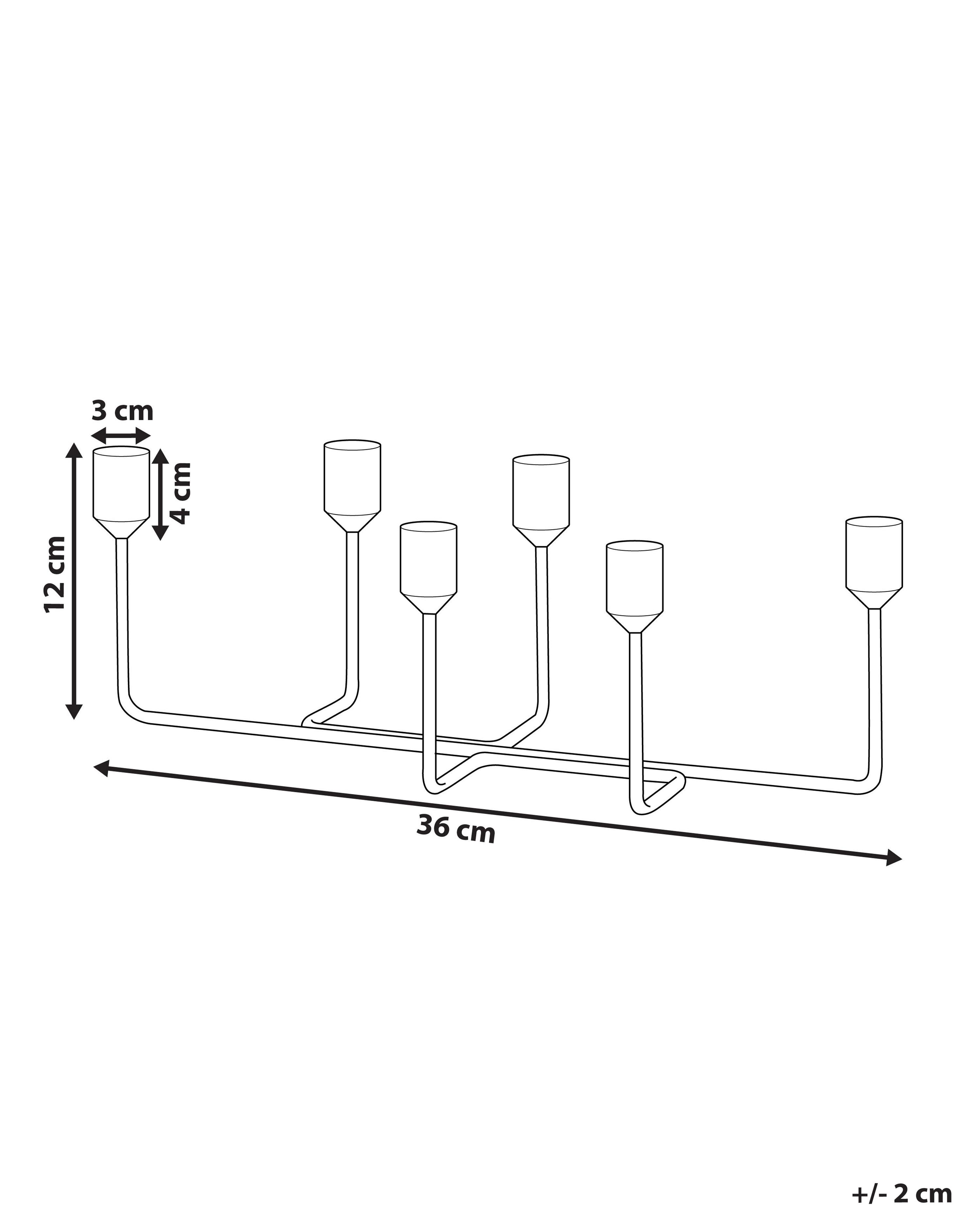 Kaarshouder BANGKA Metaal 12 cm Zwart