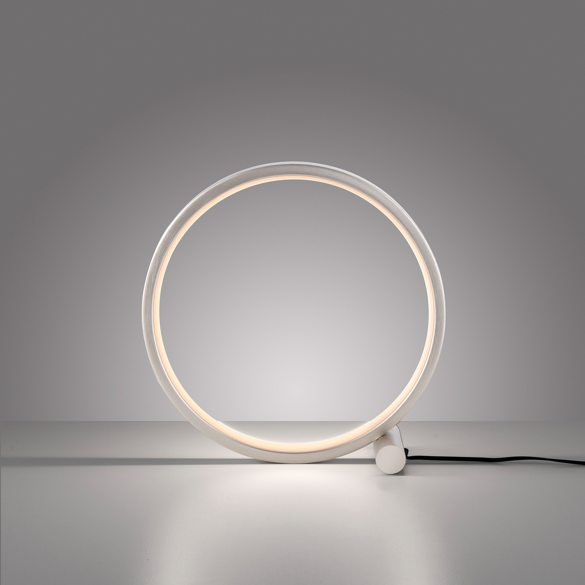 LED-Tischleuchte - silber - Ø 25 cm