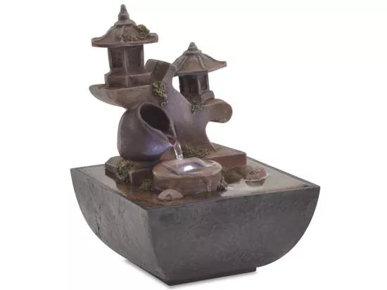Fontaine d'intérieur avec lampe LED Polyrésine 4