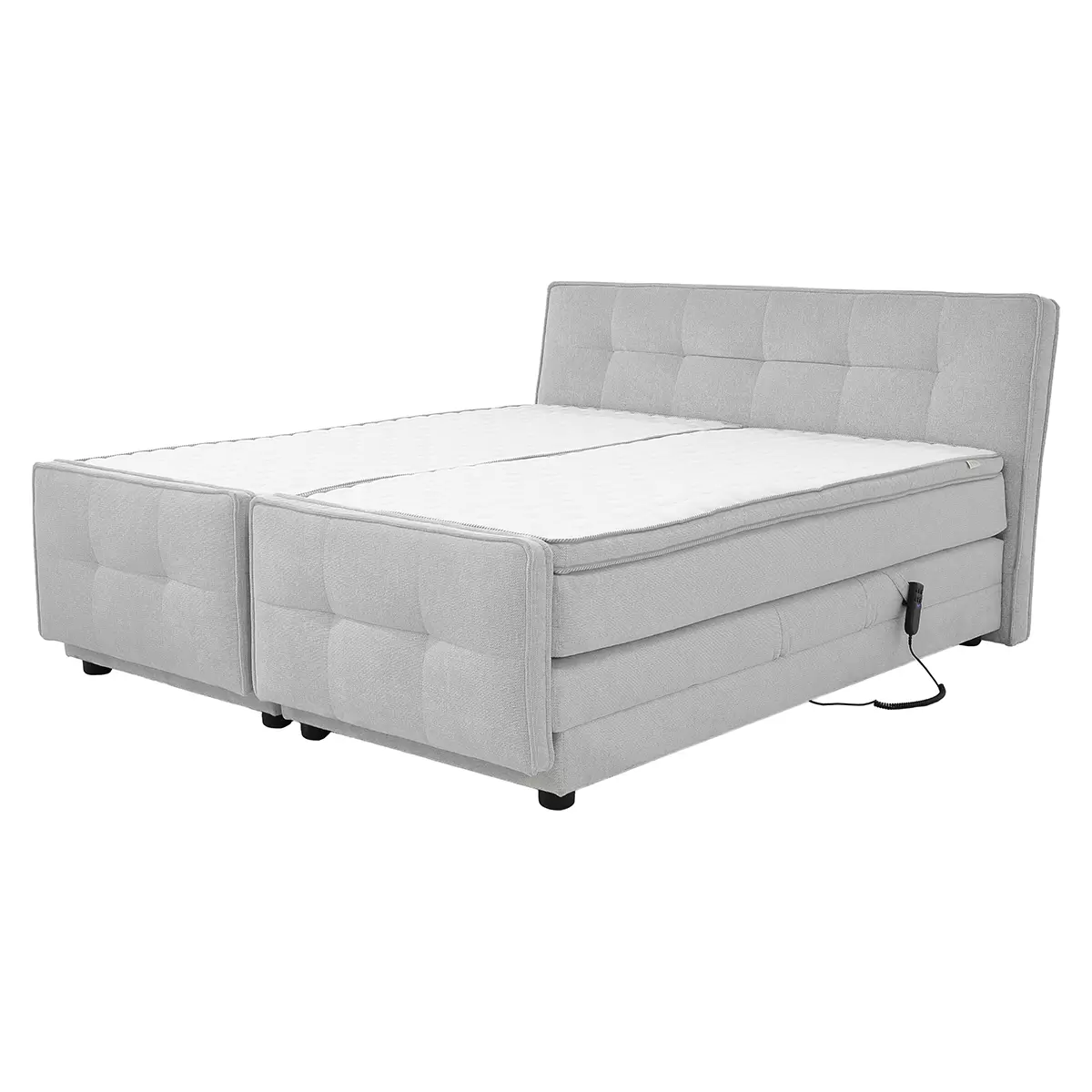 Boxspringbett Paulo 180x200 Hellgrau
