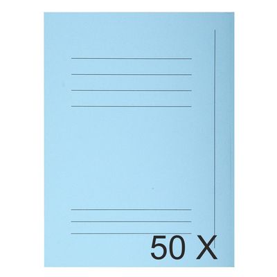 Exacompta Super 210 - 50 Chemises imprimées - 210 gr - bleu clair
