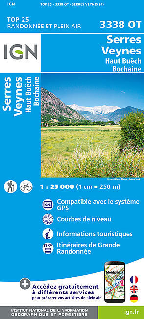 IGN - TOP25 3338OT SERRES VEYNES 1 25 000