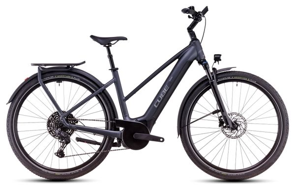 VTC Électrique Cube Touring Hybrid Pro 625 Trapeze Shimano Cues 11V 625 Wh 700 mm Gris Metallic 2025