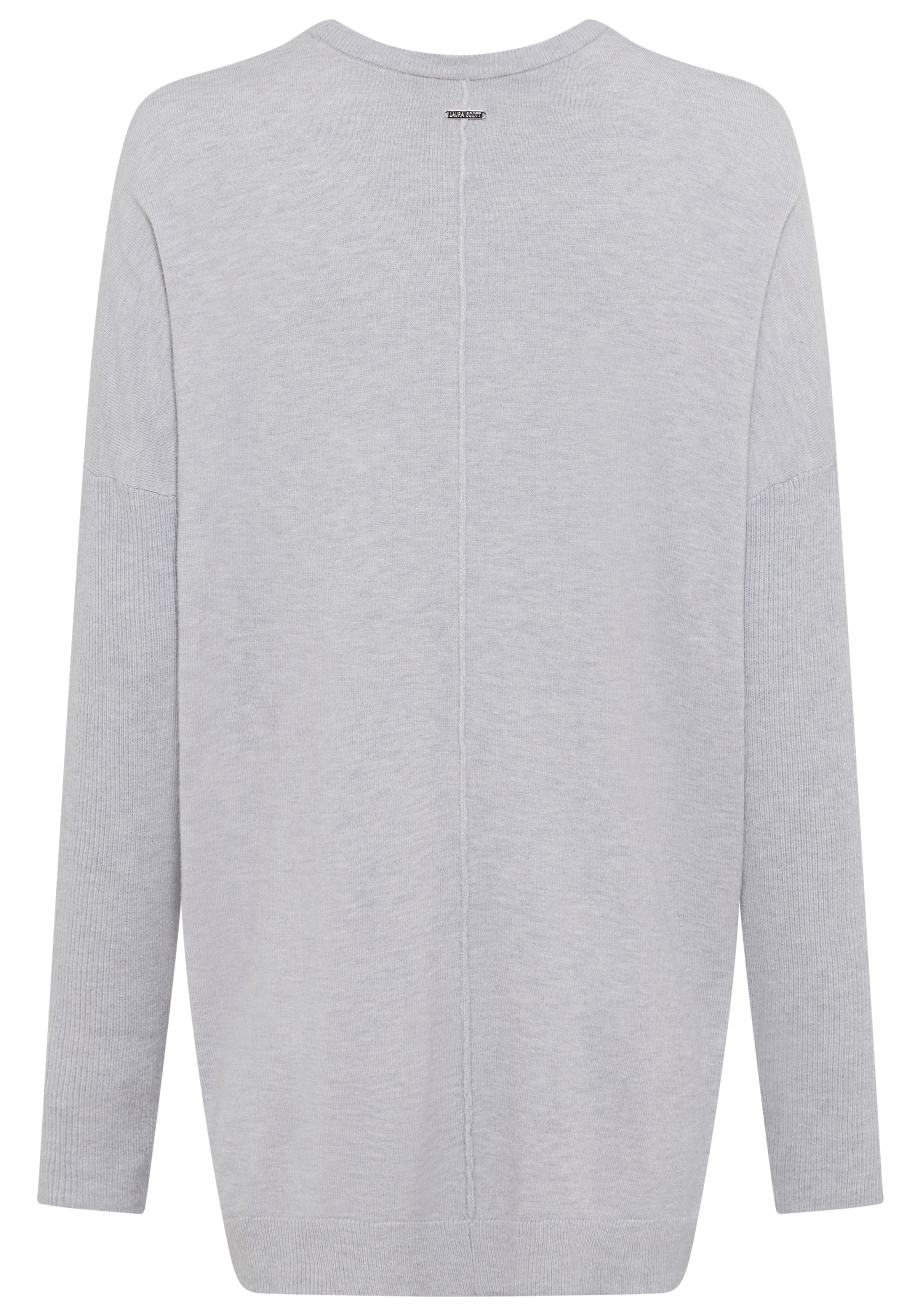 Laura Scott Longpullover , Feinstrick in lockerer Form mit seitlichen Schlitzen