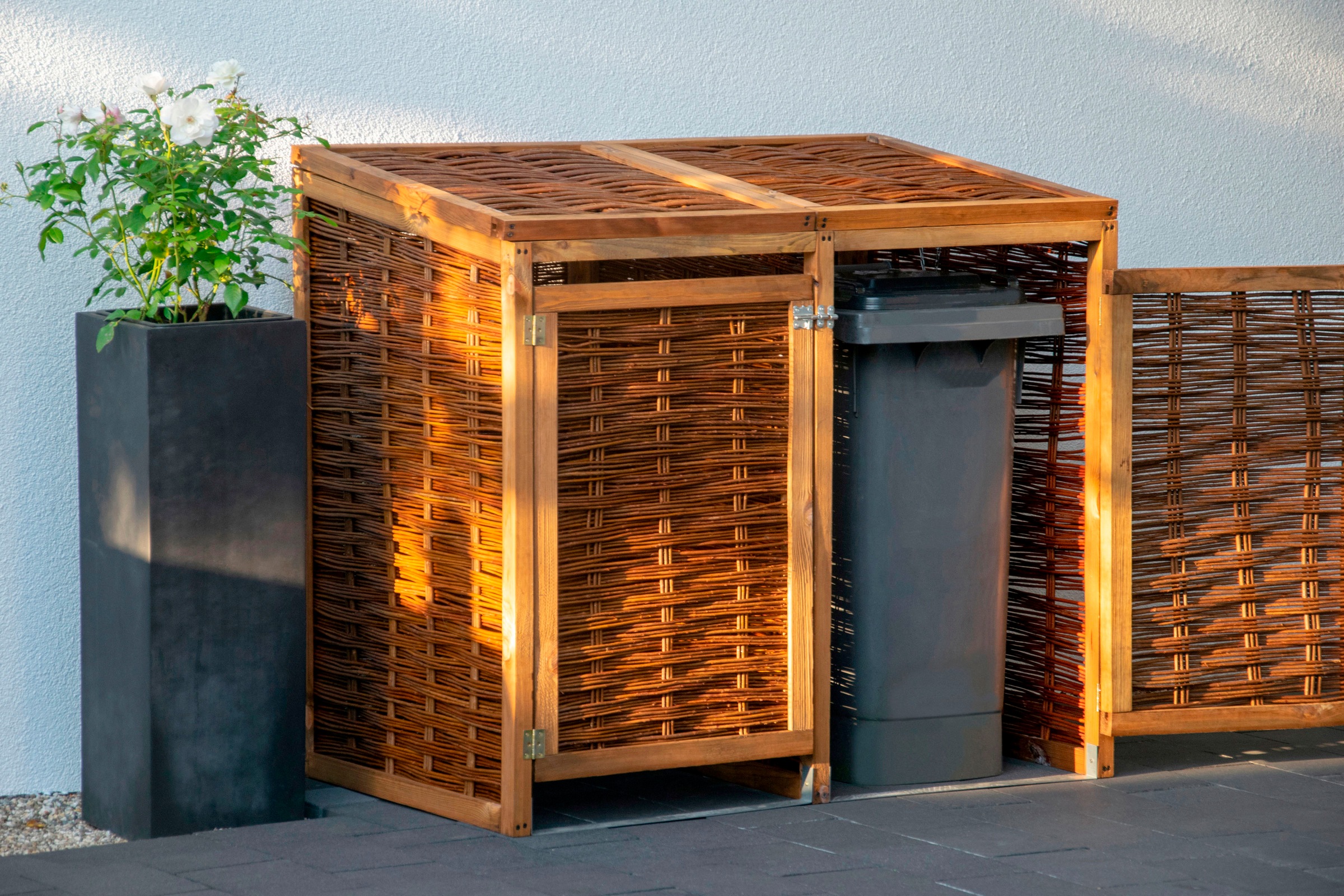 dobar Mülltonnenbox 2x120l, BxTxH: 125x80x115 cm