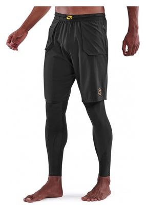 Collant Long 2-en-1 Skins Travel & Recovery Noir