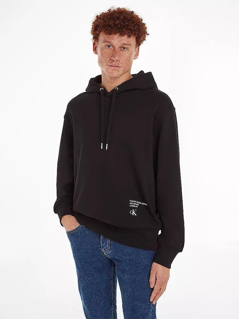 CALVIN KLEIN JEANS Kapuzensweater- Hoodie schwarz