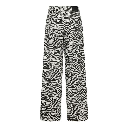 Co'Couture ZionCC Zebra Wide Bukser, Off White/Black, M