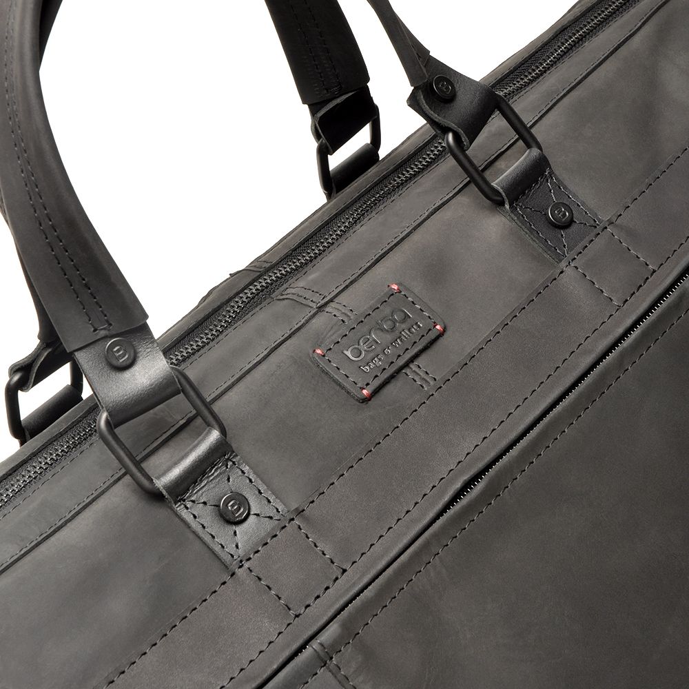 Berba Barbarossa Leren Reistas Black