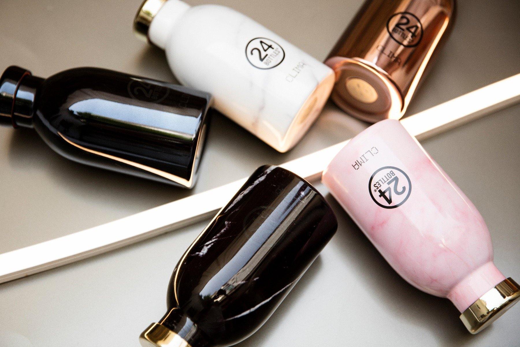 24Bottles  Clima flaske, Pink marble - 330 ml.