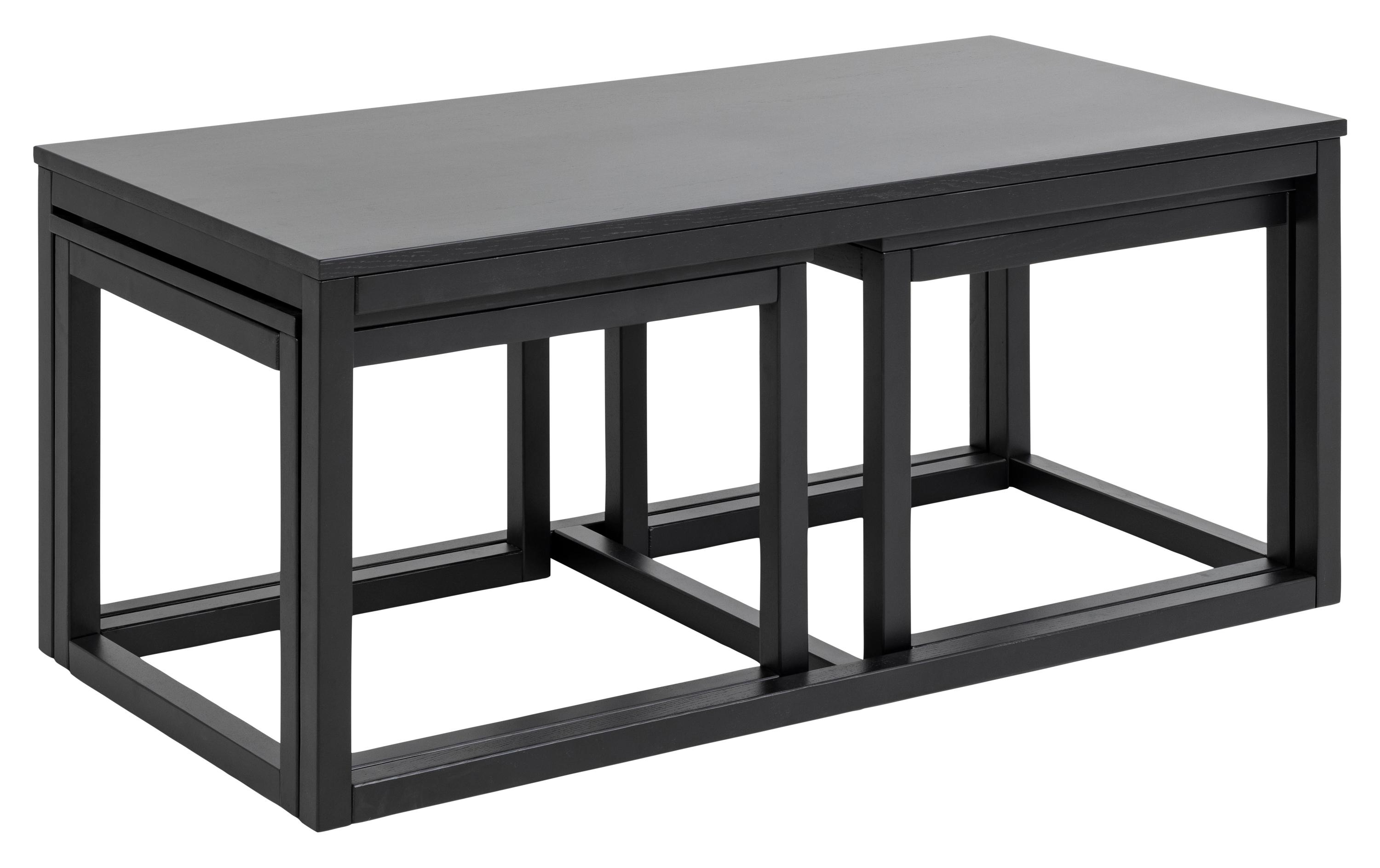 Couchtisch Cornus 3-er Set, Schwarz<br>Sofatisch-Set