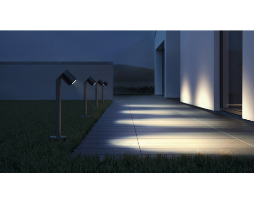 Steinel LED-padverlichting 7,86W 512 lm 3000K warm wit H 572 mm 2,5 m netsnoer schemersensor Spot Way N antraciet