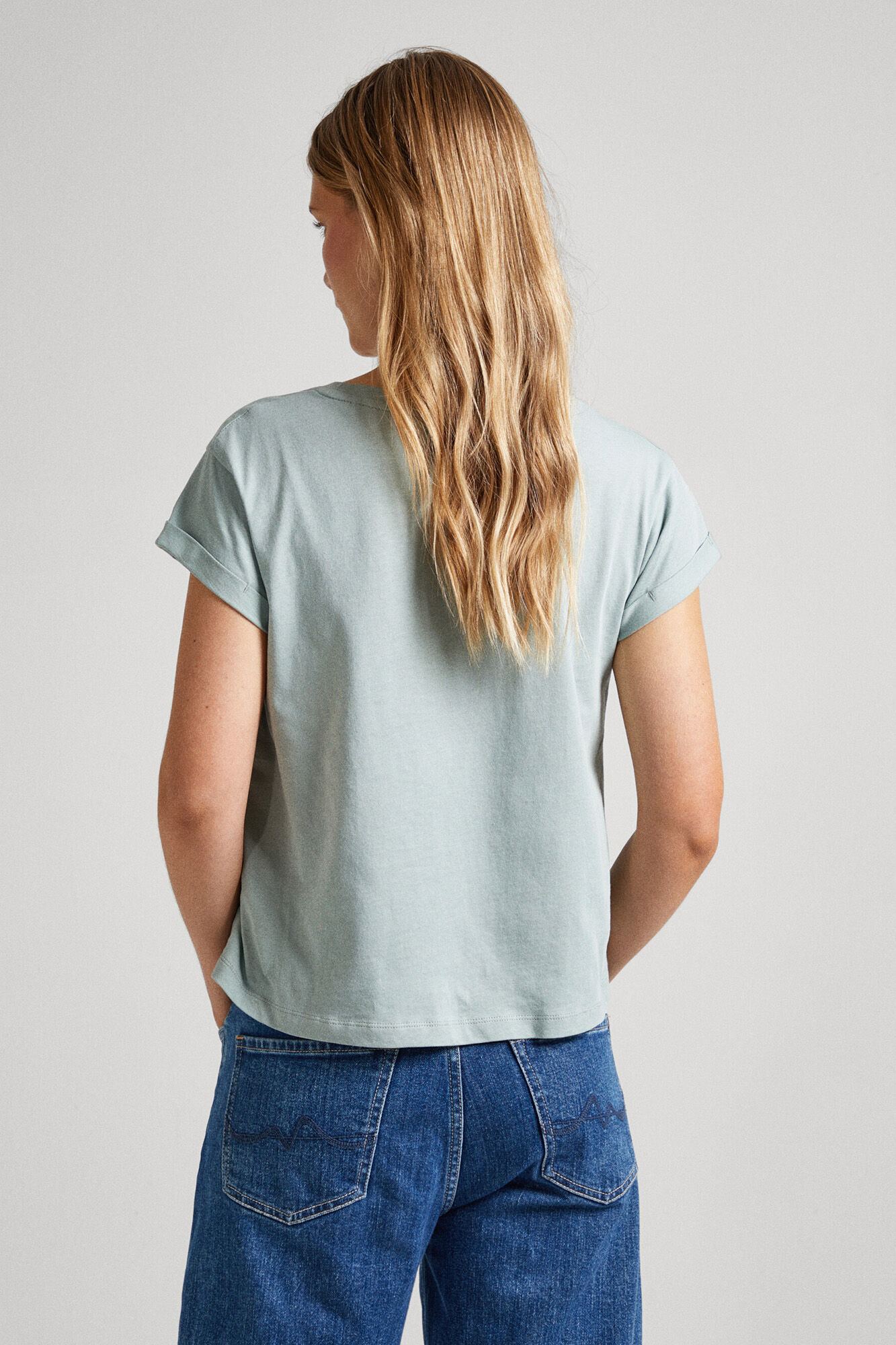 Camiseta de algodão com estampa de logotipo