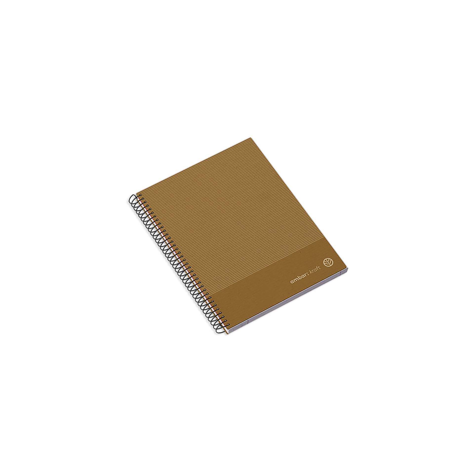 CADERNO ESPIRAL A5 AMBAR KRAFT CAPA DURA QUADRICULADO 100 FOLHAS CORES SORTIDAS