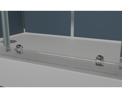 Aurlane Blue River Rectangle 2.0 complete douche-unit, 80 x 110 x 219 cm, zilvergrijs