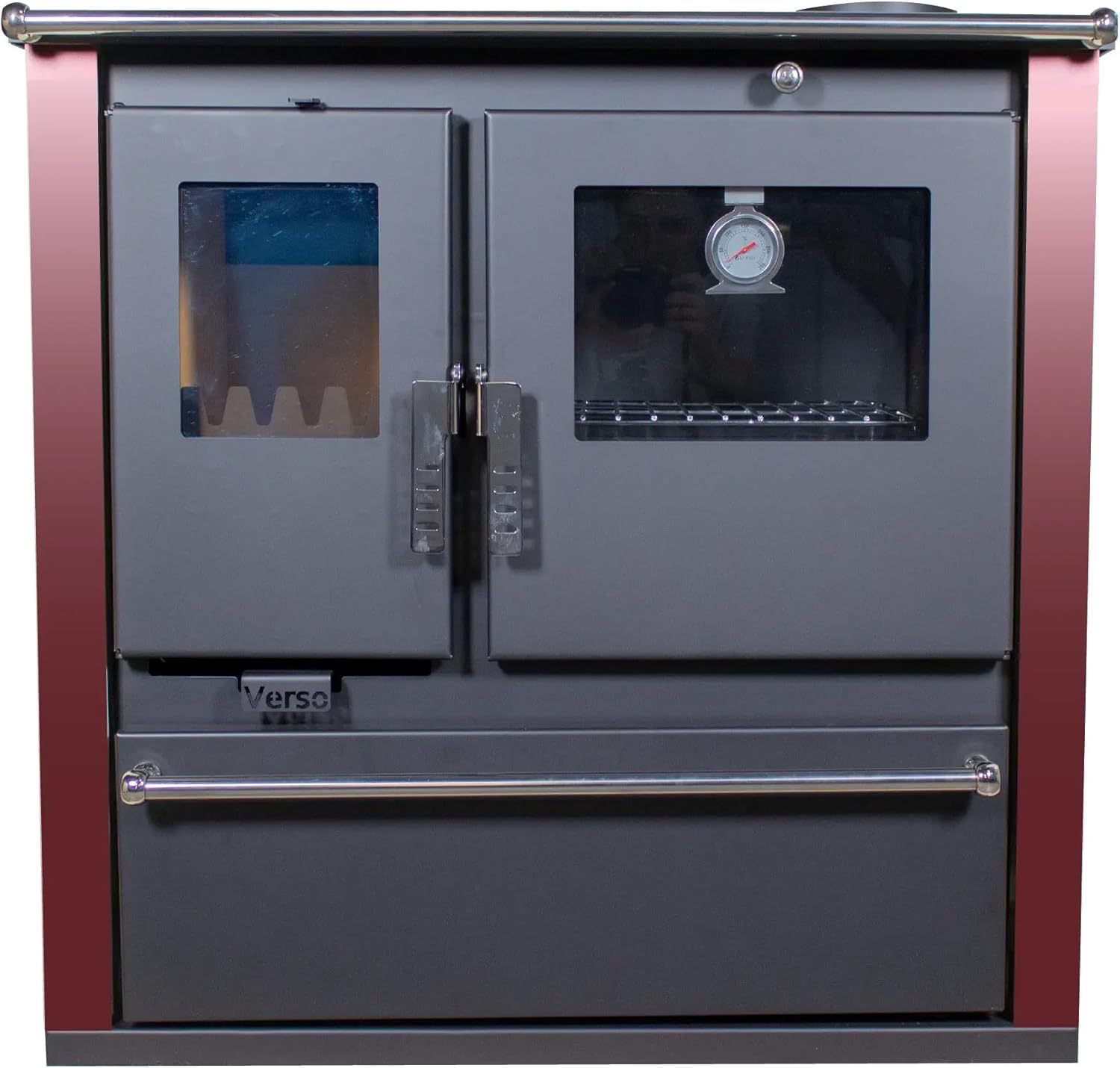 EEK A+ Verso CS Plus Küchenofen Kaminofen Holzherd 7.7 kW - Bordo