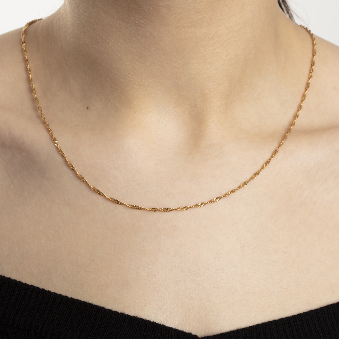 Singapurkette 750/18 K Gelbgold 1.8mm
