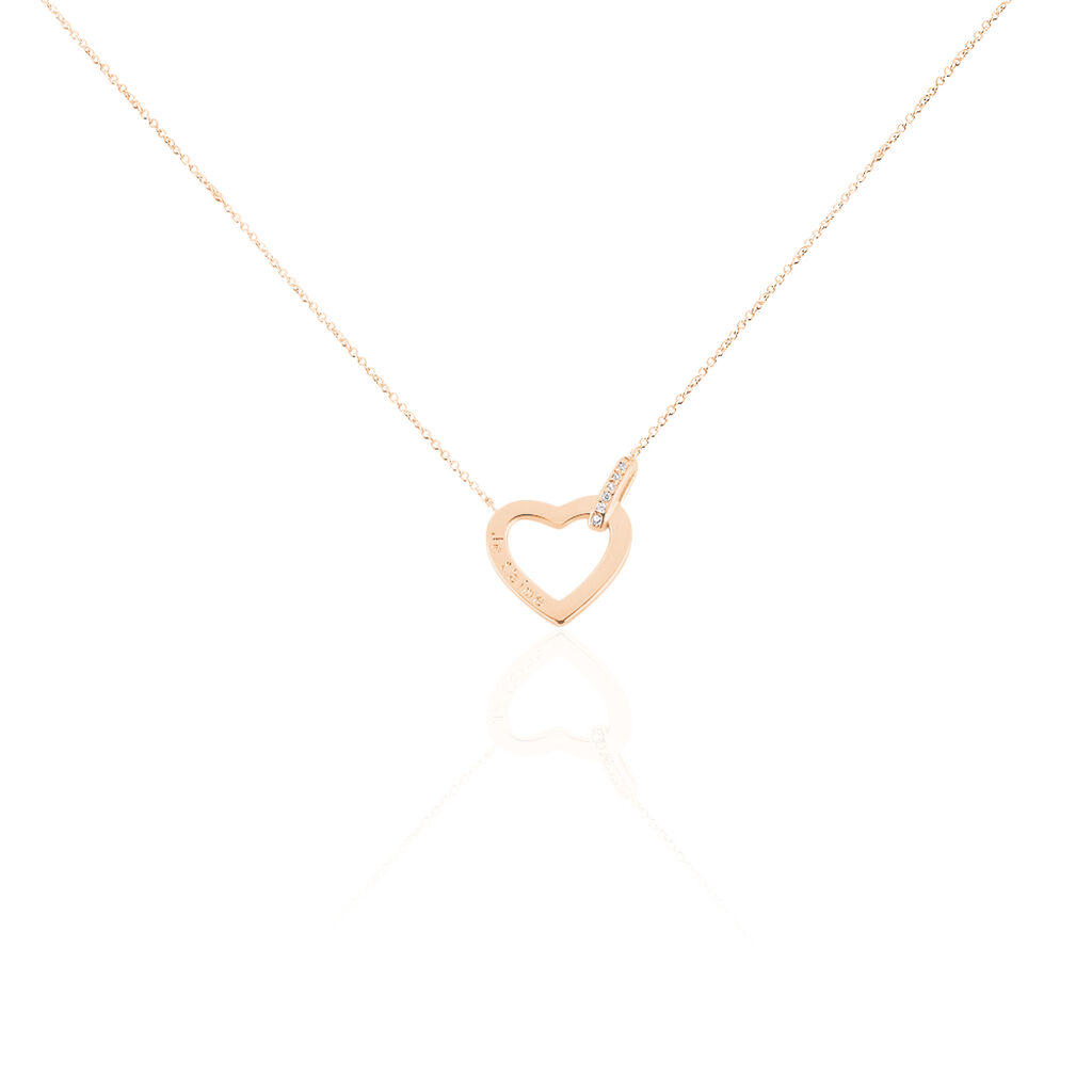 Collier Elanda Argent Rose Oxyde De Zirconium