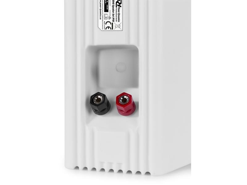 Power Dynamics Installationslautsprecher BGO40 Set Weiss Wetterfestes Lautsprecher-Paar