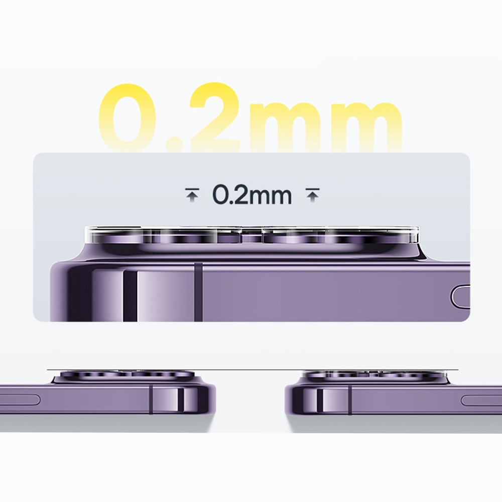 (2er Set) iPhone 15 Pro / iPhone 15 Pro Max Kamera Objektiv Protector Vollschutz Panzer Glas - Transparent
