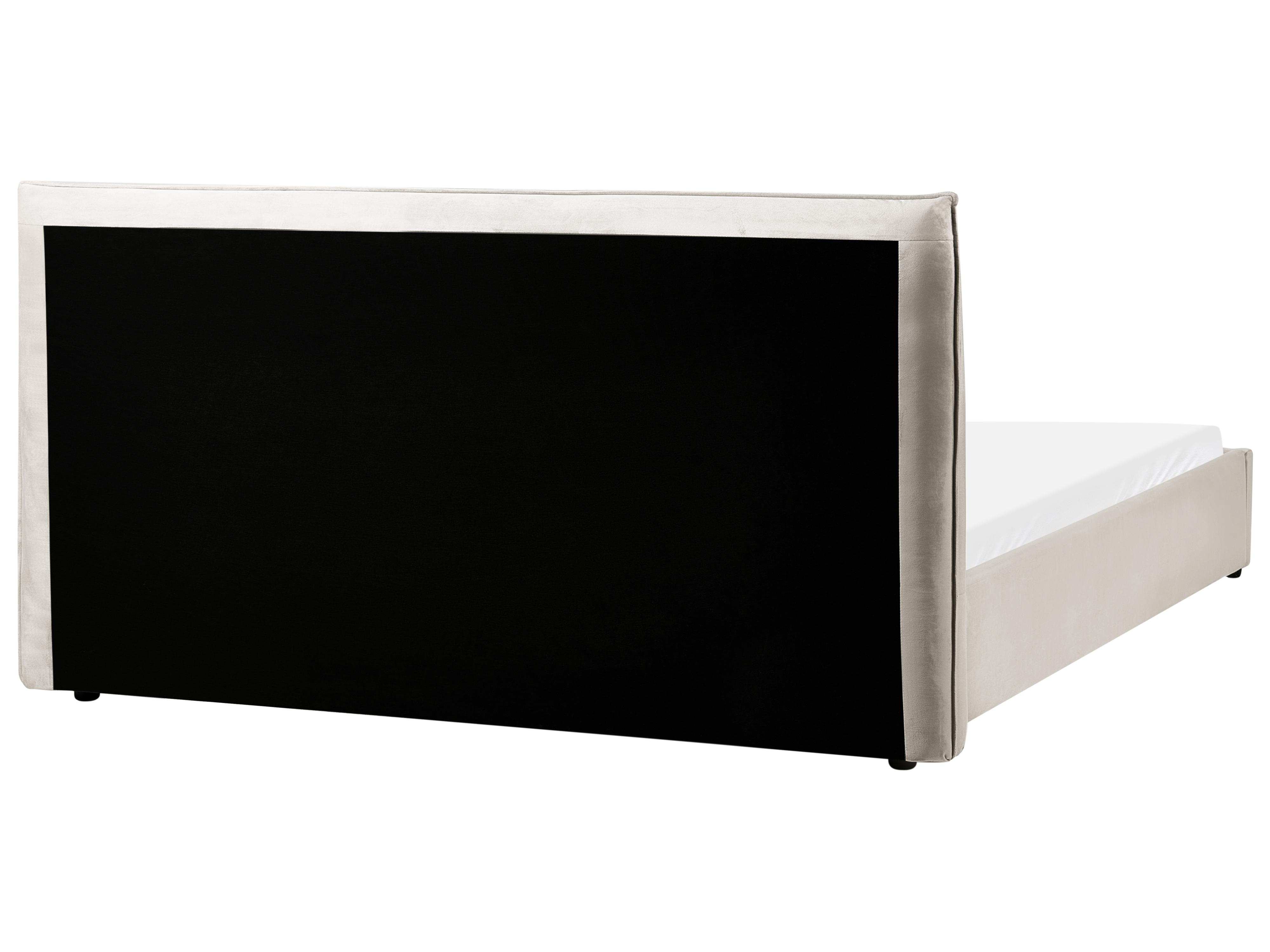 Bed Fluweel LAVAUR 180 x 200 cm Taupe