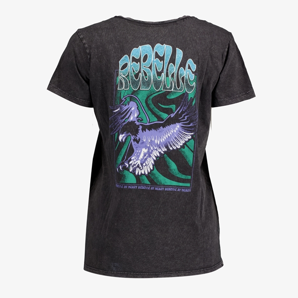 TwoDay dames T-shirt zwart met backprint