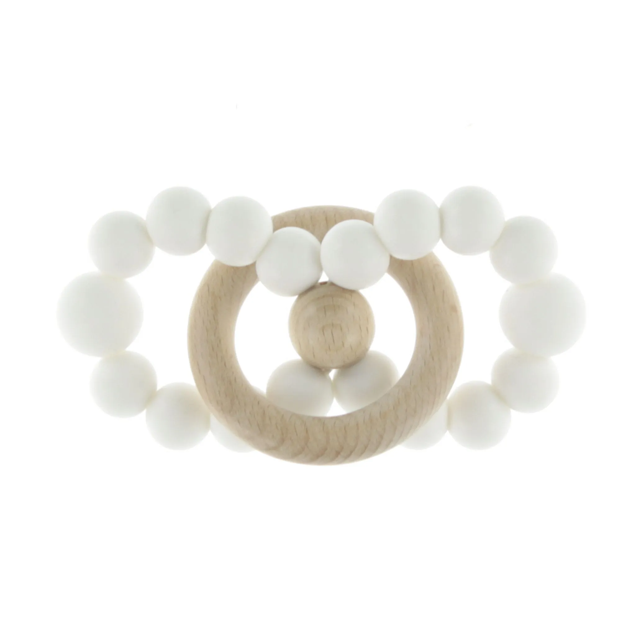 Bulle Hochet de Bois Infini - Blanc