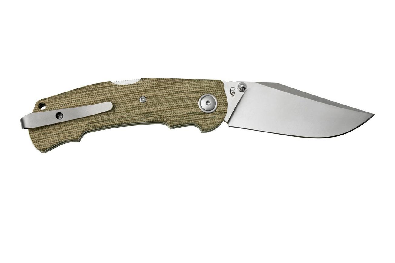 Viper Turn V5988CG Green Canvas Micarta zakmes, Fabrizio Silvestrelli design