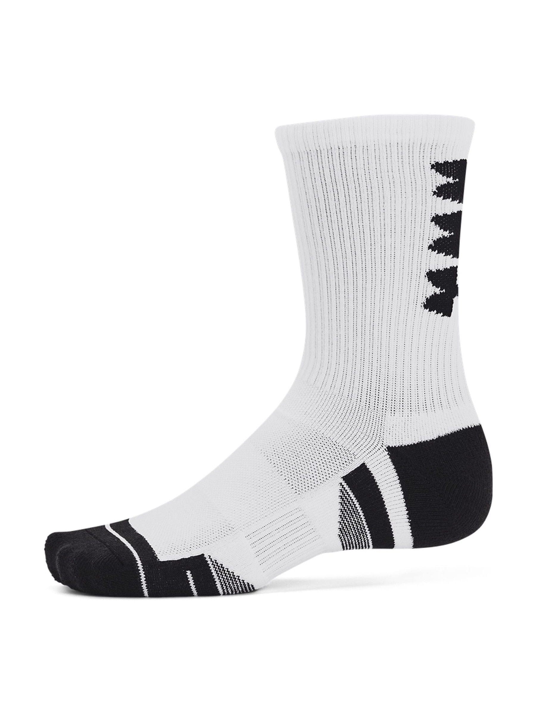 Wit - Under Armour Perf Tech Nov Crew Socks 3 Pack