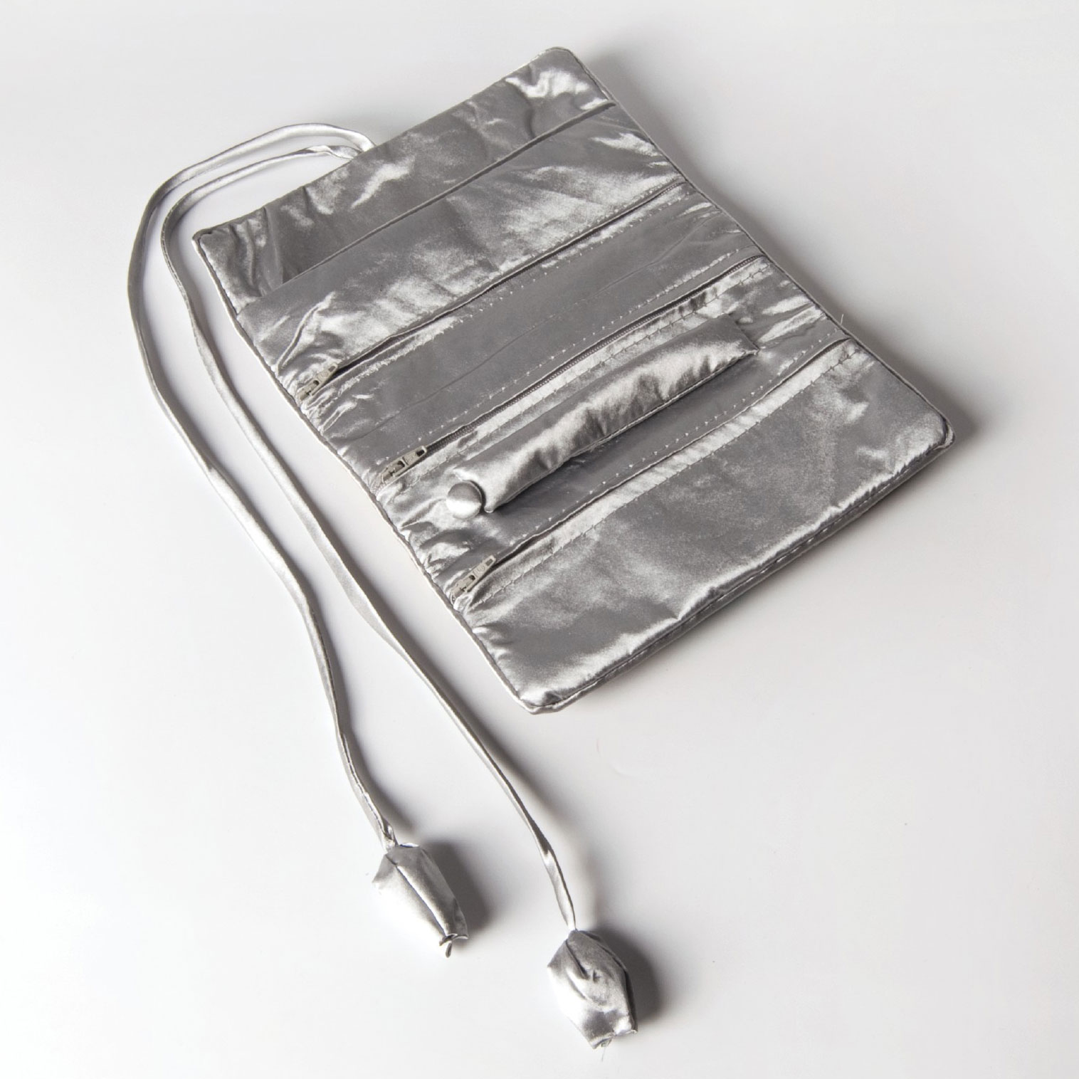 Schmucktäschchen faltbar, grau, B 19 cm, H 9 cm günstig bestellen