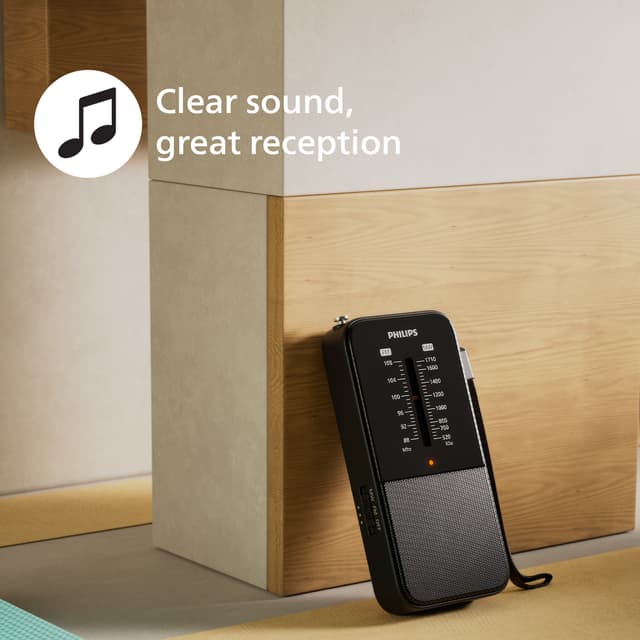 Philips R1509 bærbar analog radio