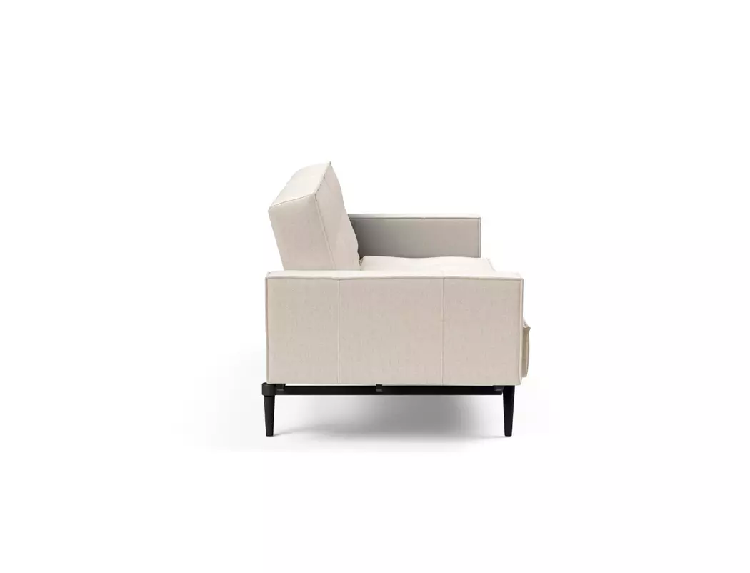 Schlafsofa mit Armlehnen Splitback Styletto schwarz