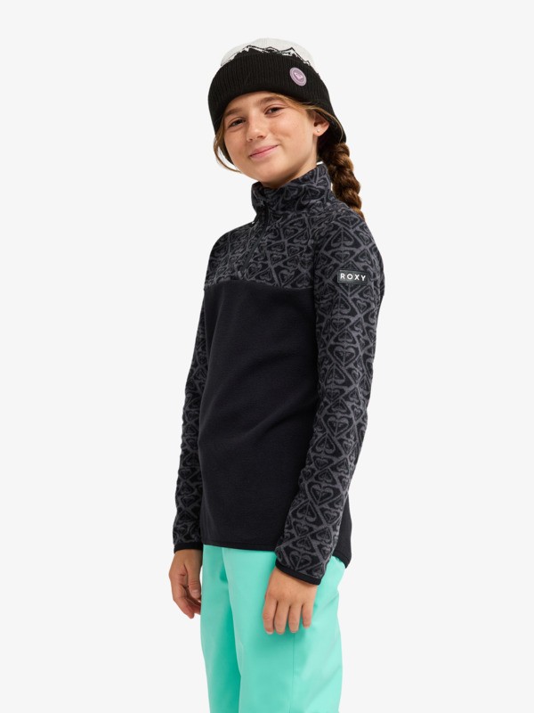 Whitecamp Half Zip Polaire technique Noir Fille 8-16 ans