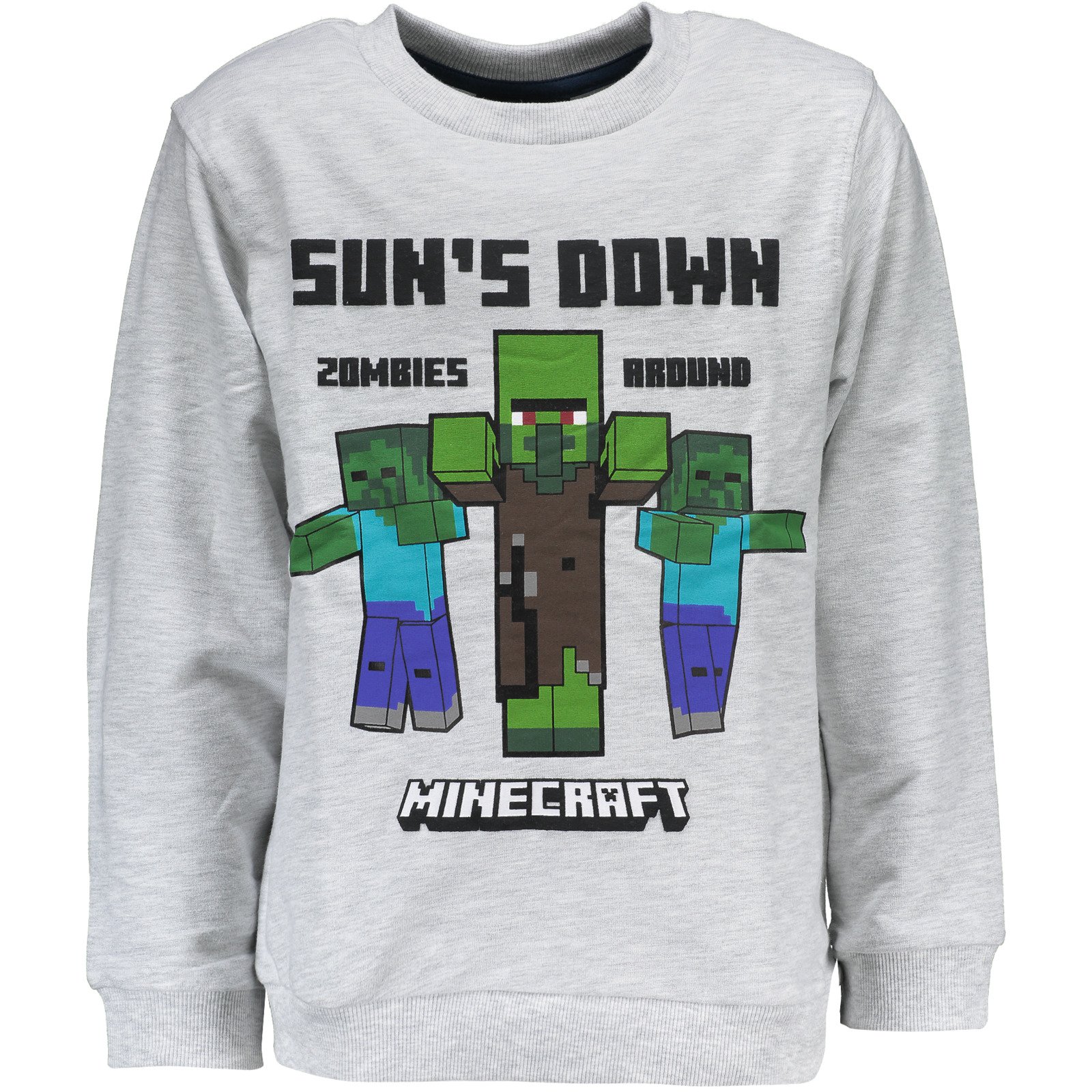 Kinder-Sweatshirt Minecraft hellgrau