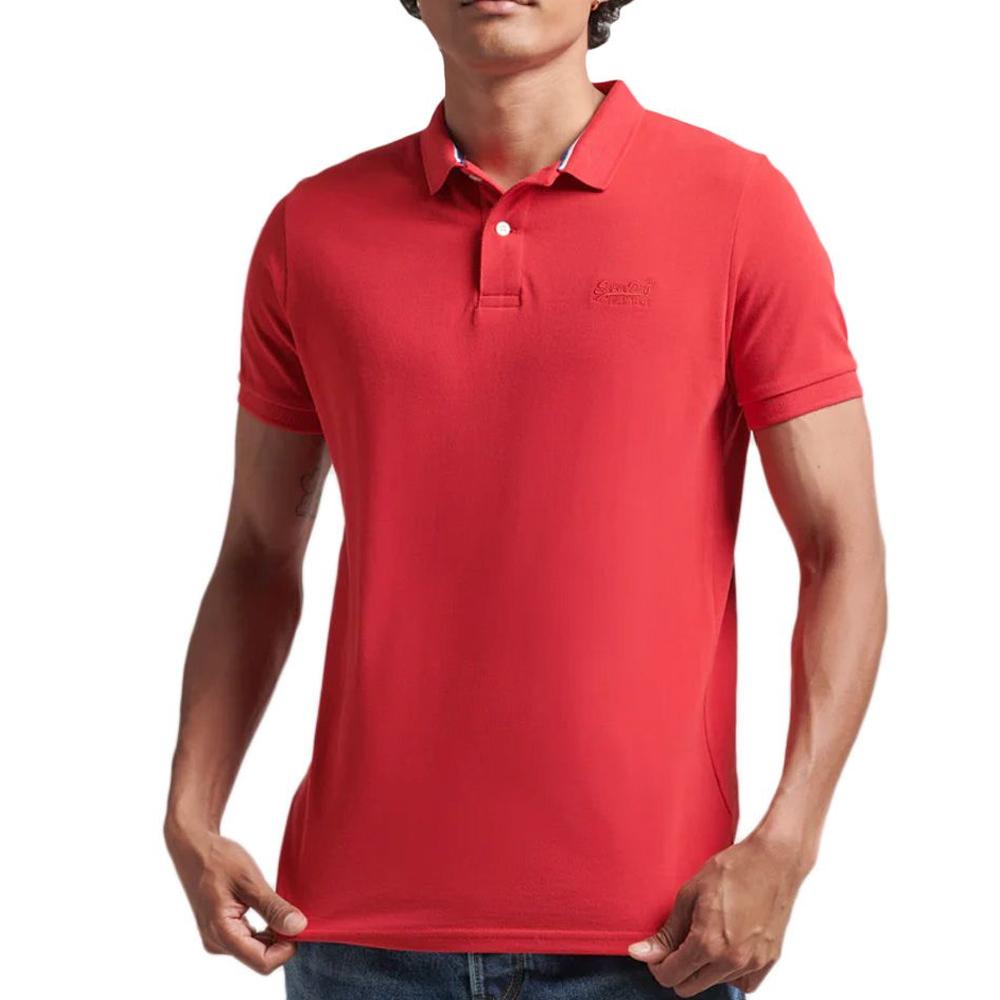 Superdry Polo Rouge Homme Superdry Classic Piques