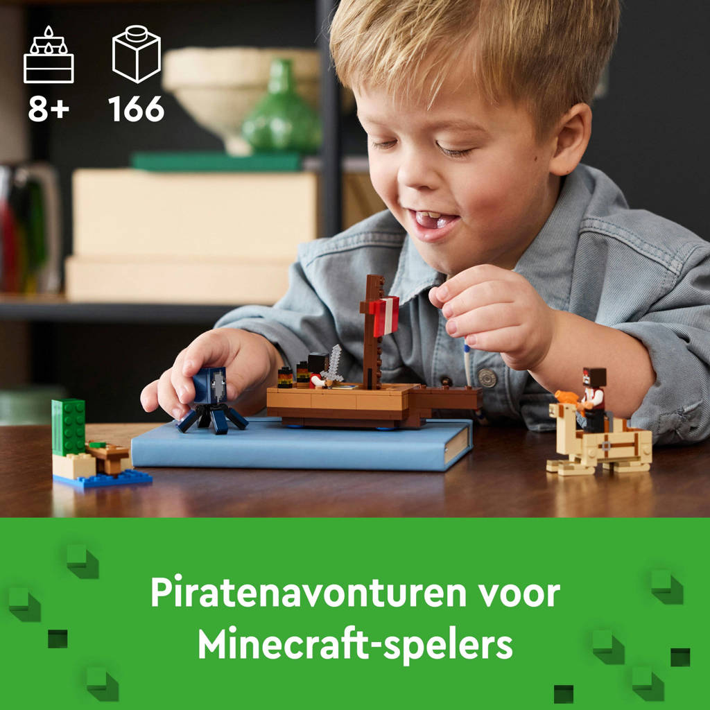 De piratenschipreis Bouwpakket voor Kinderen met Speelgoed Boot 21259