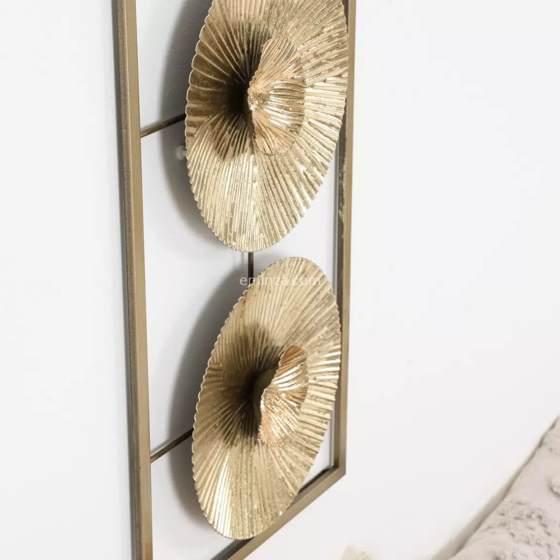 Décoration murale en métal (H61 cm) Seashell Or