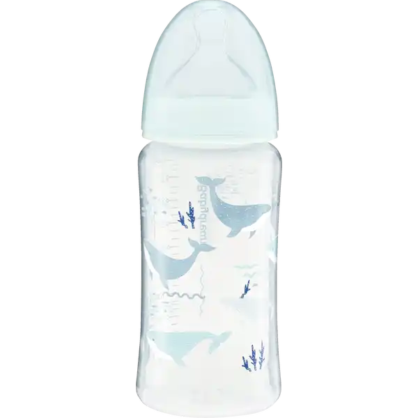 Klassische Weithalsflasche Wale 300 ml