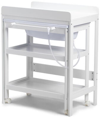 JLY Dream Stellebord med Uttrekkbar Badebalje, White