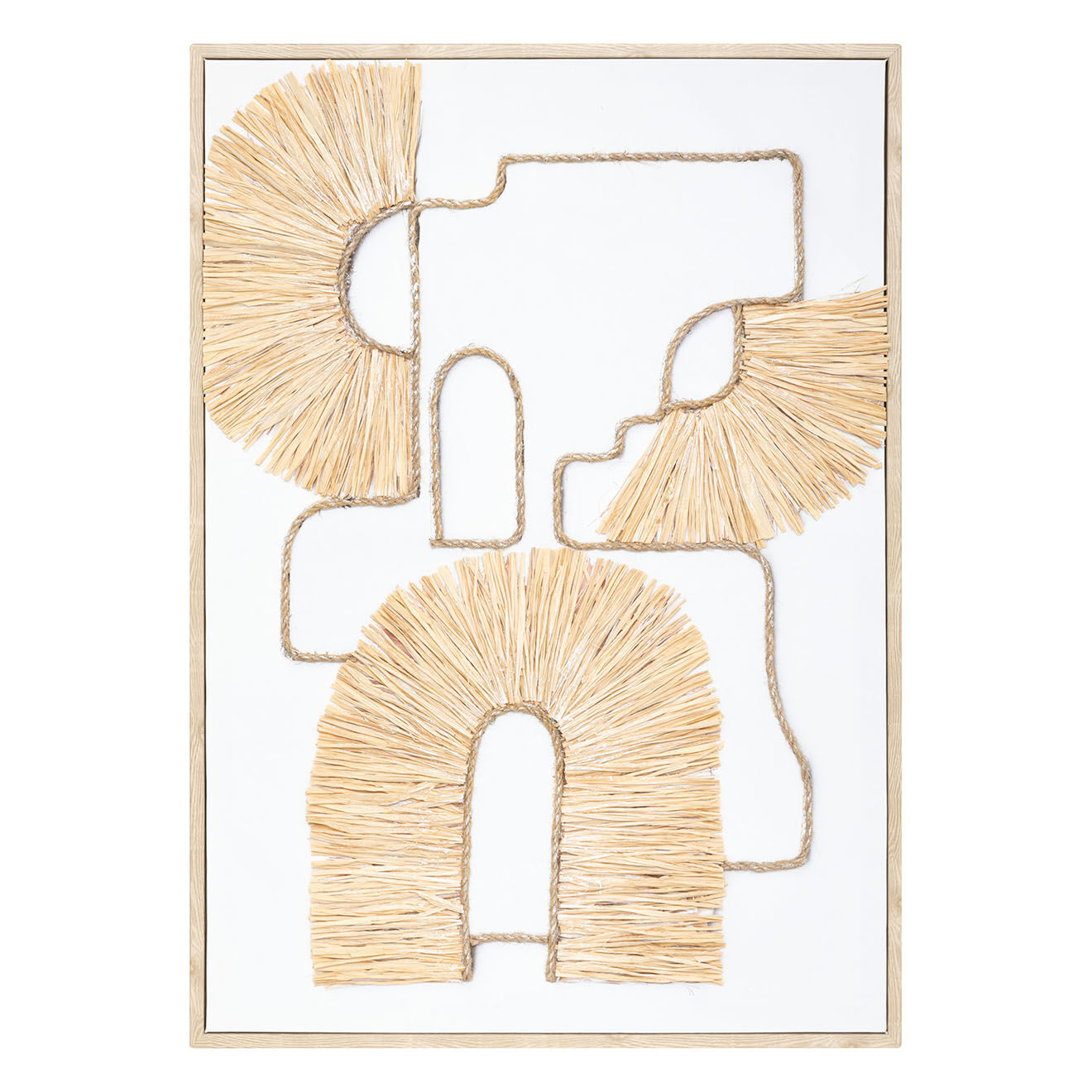 Atmosphera Décoration murale Inaya 3D blanche - 50.2x2.6x70.2 cm