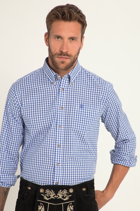 Karohemd, Trachten, Langarm, Buttondown-Kragen, Modern Fit, bis 8 XL