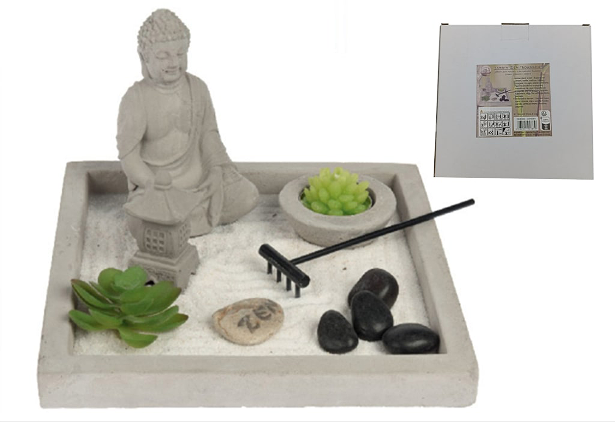 JARDIN ZEN CIMENT 20X20CM