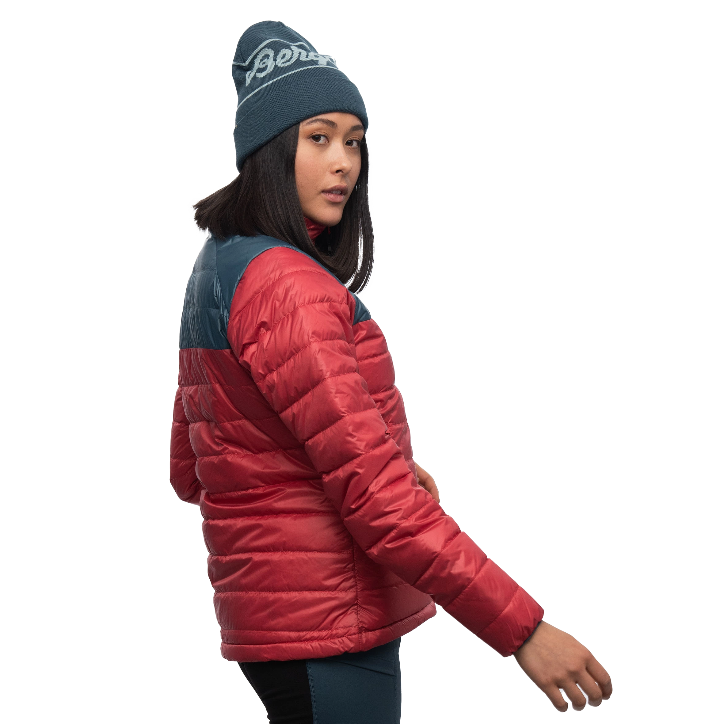 Røros Box Down Light W Jacket Red / Orion Blue