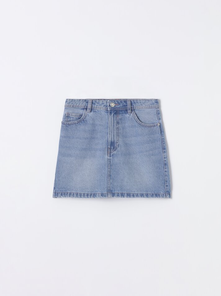 Minissaia jeans - Azul claro