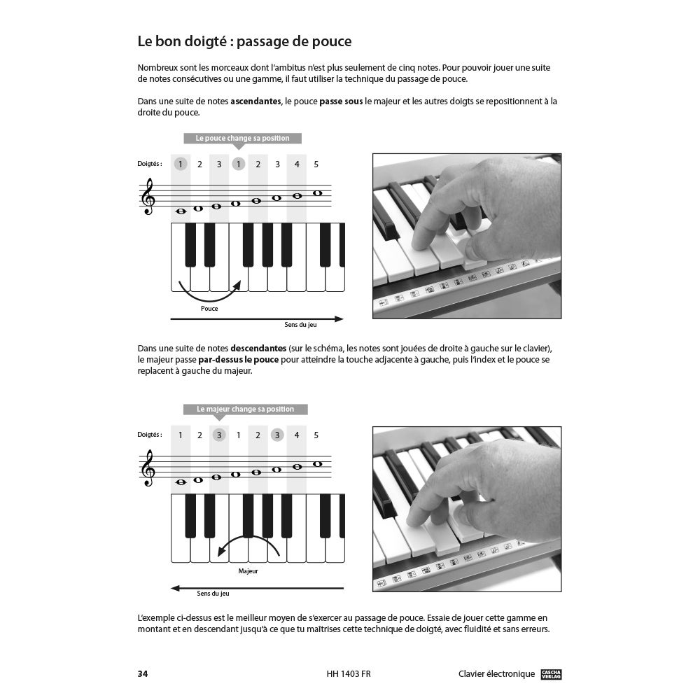 Cascha HH 1403 FR Clavier électr. - Apprendre rapide et facile
