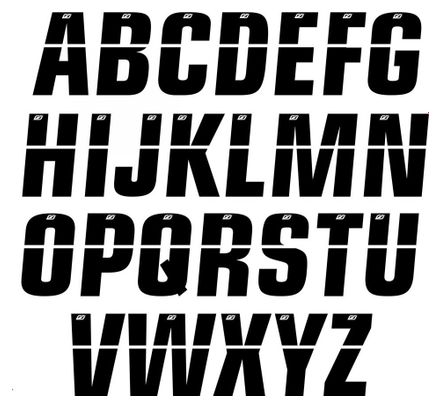 Lettre pour Plaque Frontale Insight 4cm Noir