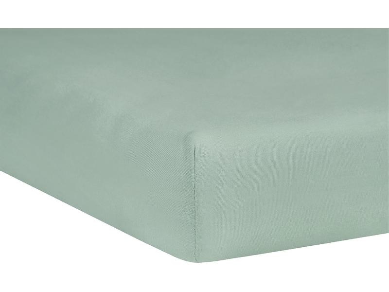 Julius Zöllner Fix-Leintuch Jersey Salbei 70 x 140 cm Kuscheliges Spannbetttuch aus Jersey