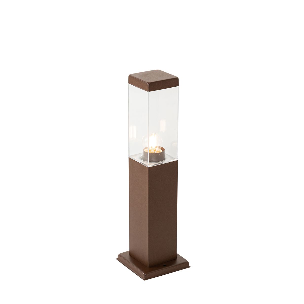 Buitenlamp roestbruin met grondpin en kabelmof 45cm IP44 - Malios